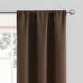 thumbnail image 5 of (3 pack) Eclipse Phoenix Solid Blackout Curtains, Set of 2, 63 Inch Long Blackout Curtains, 37"W x 95"L, Chocolate, 5 of 9