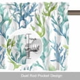 thumbnail image 6 of Summer Marine Plant Valance Curtain Water Blue Coral Window Valances Rod Pocket Short Curtains Window Treatments for Kitchen Bedroom Bathroom Laundry 42" x 18", 6 of 9