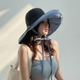 thumbnail image 3 of Zhengup Super Wide Brim Women Sun Hat Cotton Floppy Packable Reversible Wired Edge Hats UV Protection Summer Beach Travel Garden, 3 of 5