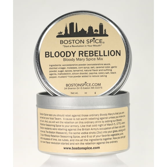 Boston Spice Bloody Rebellion Handmade Make The Best Gourmet Bloody Mary's Cocktail Mix Drink Beverage Seasoning Mix Spice Blend Just Mix with Vodka Vegetable Tomato Juice