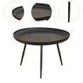 thumbnail image 3 of Mesa auxiliar redonda pequeña, mesa de bebidas, decoración artística, nórdica, mesa de centro redonda, mesa auxiliar pequeña para sofá para dormitorio Negro, 3 of 6