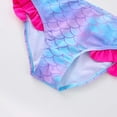 thumbnail image 4 of Swim Suits For Girls 14-16 One Shoulder Swimsuits for Girls Two Piece Ruffle Bathing Suits Beach Pool Clothes,Sky Blue,5-6 Years, 4 of 5