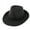 Black, variant on Mens Travel Summer Straw Hat Fedora Trilby Gangster Cap Beach Hat Sombrero - Black, as described