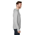 thumbnail image 3 of North End NE105 Unisex JAQ Stretch Performance Hooded Long Sleeve T-Shirt-Platinum-2XL, 3 of 3