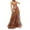 #014 Saffron, variant on Prdecexlu Women's Floral Tulle Wedding Guest Dress Spaghetti Straps V Neck A Line Formal Colorful Cocktail Maxi Dresses Blue S
