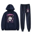 thumbnail image 5 of Kuromi merch Anime Onegai My Melody  hoodies suits pocket drawstring hoodies sweatshirt men/women Strap sports pants, 5 of 6