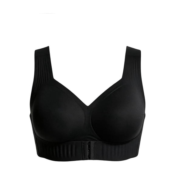 Amkhujs Front Closure Bras for Women Full Coverage Wireless Bralettes Racerback Seamless Plus Size Bra