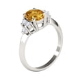 thumbnail image 2 of AoneJewelry 10K White Gold Oval Citrine and Diamond Ring 1.55 Carat Gemstone Jewelry for Women, 2 of 5