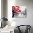 thumbnail image 3 of Nawypu Traditional Chinese Painting Pink Plum Blossom Canvas Wall Art Modern Black and White Landscape Artwork, 3 of 4