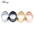 thumbnail image 3 of Alisouy 2pcs 8-25mm Acero Inoxidable Doble Acampanado Oval Oído Túneles Tapones Carne Expansor Estirador Calibres Cuerpo Piercing Joyería, 3 of 4