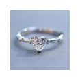 thumbnail image 3 of Sterling Silver Simple 6mm Cz Heart Promise Ring, Ring Sizes 5 to 9, 3 of 3