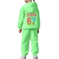 thumbnail image 4 of Girls Tracksuit Casual Outfit Fashionable Print Hoodie and Pants Two Piece Comfy Playwear, 4 of 7
