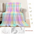 thumbnail image 5 of Pink Blue Blanket Soft Cozy Warm Throw Blanket for Couch, Plush Fuzzy Flannel Fleece Blankets for Sofa, Buffalo Plaid Checker Modern Gingham Lattice Bed Blankets Lightweight Gifts for Women, 32"x48", 5 of 9