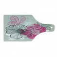 thumbnail image 1 of Grey Cutting Board, Abstract Blossoming Peonies Romantic Spring Bridal Bouquet Feminine Corsage, Tempered Glass Cutting and Serving Board, Wine Bottle Shape, Grey Magenta White, by Ambesonne, 1 of 1