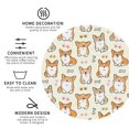 thumbnail image 4 of Disketp Cartoon Corgi Funny Coasters,6 Pcs Leather Coasters With Holder, Perfect Housewarming Hostess Gifts,Protect Furniture From Water Marks Scratch And Damage, 4 of 9