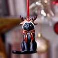 thumbnail image 2 of Gatos Resina Artesanía Árbol de Navidad Adornos para gatos Decoración del hogar Oficina Adornos pequeños Decoraciones para árboles de Navidad, 4 piezas en diferentes diseños JAMW Sencillez, 2 of 5