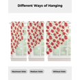 thumbnail image 4 of Red Poppy Swag Valances for Windows, Pastoral Flowers Green Leaves Vintage Botanical Rod Pocket Sheer Valances for Windows, Swag Toppers Light Filtering for Kitchen Living Room 2 Panels 36''x63'', 4 of 6