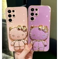 thumbnail image 2 of Para Samsung S 23 Ultra S 22 S 21 Popular entre las chicas Hello Cute Kitty 3D Cat espejo de maquillaje móvil TPU funda para teléfono, 2 of 4
