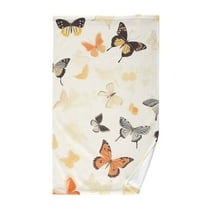 Butterfly Cotton Face Towels Soft Hand Towel Absorbent Bathroom Towel for Kitchen Hotel Decoration