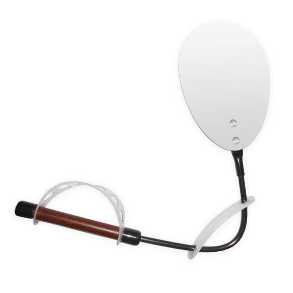 Rehabilitation Advantage Magnified Oval Flexible Adjustable Inspection Mirror, 1 Count, 6" High by 4" Wide