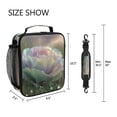 thumbnail image 5 of Insulated Square Lunch Bag with Side Mesh Pocket Fashion Lunch Box Reusable Lunch Tote 10.5" x9.5" x3.5" Rainbow Cabbage, 5 of 6