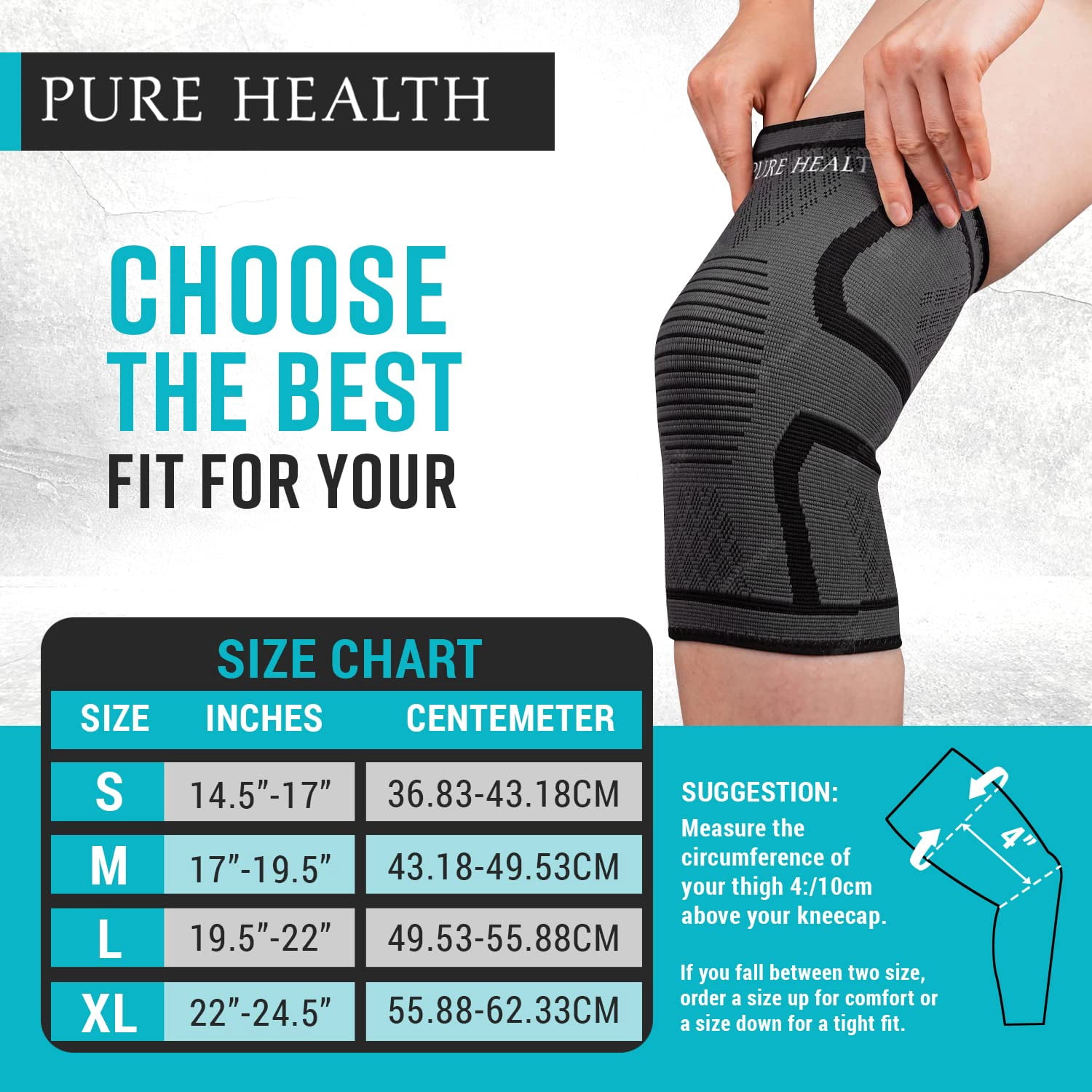 Knee Support Brace Compression Sleeve For Arthritis, Joint Pain, Ligament Injury, Meniscus Tear, ACL, MCL, Tendonitis, Pain Relief (Pack 1 Medium)