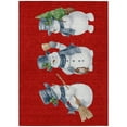 thumbnail image 2 of Addison Rugs Chantille Indoor/Outdoor Transitional Holiday Snowman Red Machine Washable Rectangle Rug, 10' x 14', 2 of 7