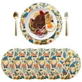 thumbnail image 5 of Ryvnso Gnomes and Floral Round Plate Mats Dining Table Placemat Set of 4 for Holiday Decoration, 5 of 7