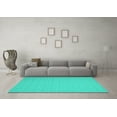 thumbnail image 3 of Ahgly Company Indoor Rectangle Abstract Turquoise Blue Contemporary Area Rugs, 2' x 3', 3 of 4