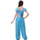 thumbnail image 2 of Qarigey Pantalones de danza del vientre indio para mujer, conjunto de traje de baile con cordones en la espalda, ropa de danza del vientre profesional Disfraces de disfraces lago azul Tamaño libre Qarigey AP019210-08, 2 of 6