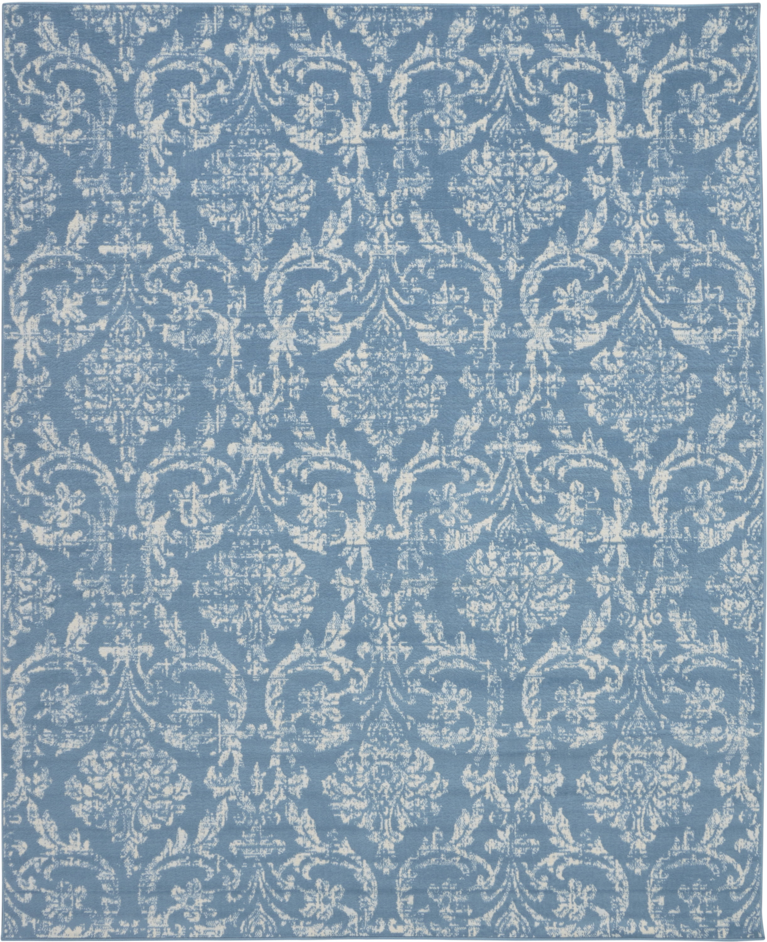 Nourison Bliss Vintage Farmhouse Blue 7'10" x 9'10" Area Rug, (8' x 10')