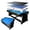 blue, variant on 7ft Pool Table 4‑in‑1 with Dining Top, Air Hockey & Ping Pong – Black Family Game Table