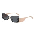 thumbnail image 4 of Gafas de sol rectangulares Yuyangstore montura ligera Gafas futuristas sin montura Dorado, 4 of 8