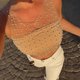 thumbnail image 5 of Top corto sin mangas con cuello redondo para mujer, Top transparente con purpurina y diamantes de imitación para cubrir la parte superior para mujer, 5 of 6