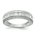 thumbnail image 1 of Bague Collection Tiara 10K Or Blanc Poli CZ Taille 7, 1 of 4