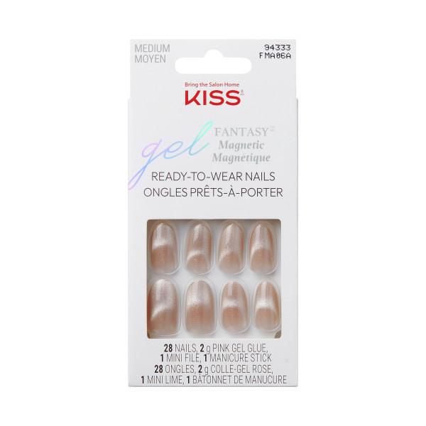 KISS Gel Fantasy Magnetic - Fake Nails - Drama - Oval - Medium