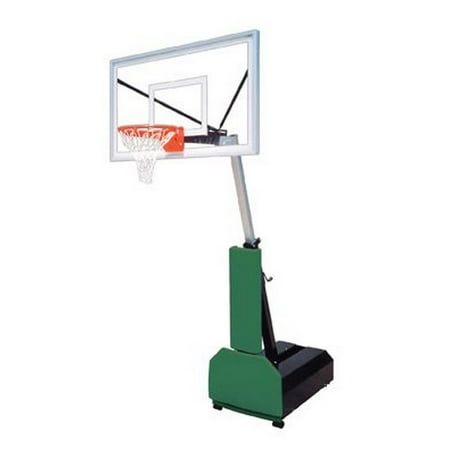 Navy Blue Team Ball - First Team Fury Select Steel-Acrylic Portable Basketball System44; Navy Blue