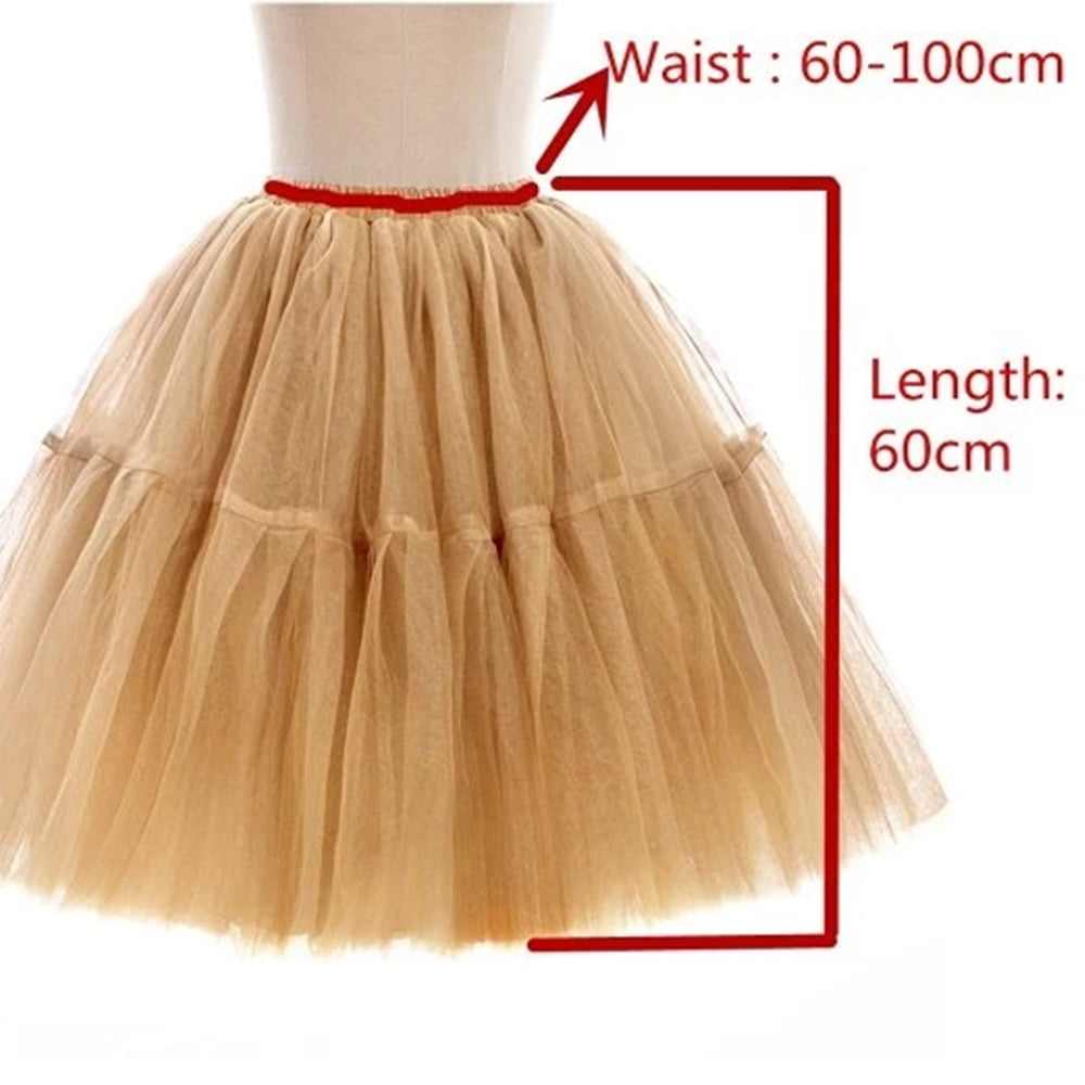 MisShow Women's Midi Tulle Tutu Skirt Princess Five Layers A line Party  Prom Underskirt One Size - Walmart.com