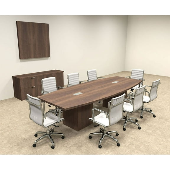 Modern Boat Shaped Cube Leg 10' Feet Conference Table, #OF-CON-CQ16