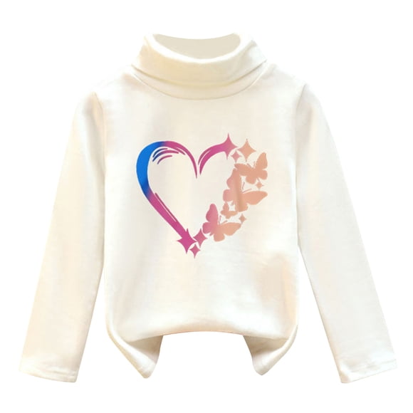 WEAIXIMIUNG Clothes for Girls 10-12 Crop Tops Kids Shirts High Collar and Velvet for Warmth Soft Tops Unisex