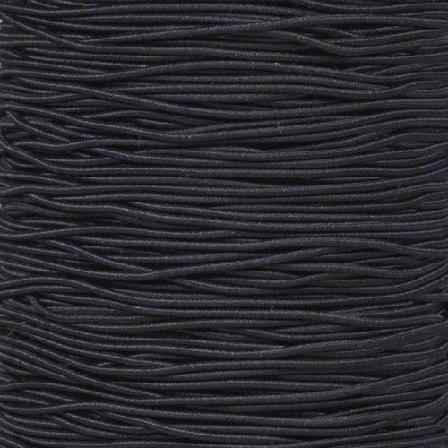 GOLBERG Cordon Élastique Antichoc - 2,5mm, 1/32, 1/16, 3/16, 5/16, 1/8, 3/8, 5/8, 1/4, 1/2 Pouces de Diamètre - Longueurs 10, 25, 50, 100 Pieds - Fabriqué aux États-Unis (Noir, 1/16 Po x 100 Pieds)