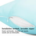 thumbnail image 3 of 2 Pack Microfiber Toddler Pillowcases with Zipper( Pillow not included ), Soft and Breathable Small Pillow Covers for Travel, Aqua, 13"×18", 3 of 5