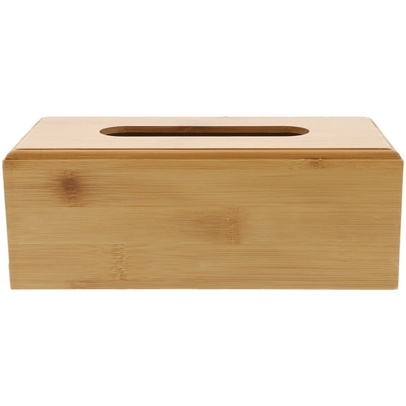 Raindrops Wooden Tissue Box Cover for Car Bathroom Vanity Countertop - Light Color