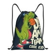 thumbnail image 1 of Gaeub Dinosaur Basketball Player Drawstring Backpack Bag Sport Gym Sackpack Heavy Duty String Backpack for Men Women-Medium, 1 of 6