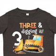 thumbnail image 4 of Inktastic Three and Digging It Bulldozer 3rd Birthday Boys or Girls Toddler T-Shirt, 4 of 5