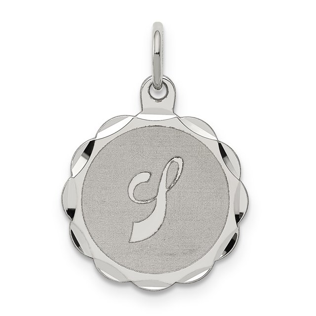 925 Sterling Silver Dainty Letter J Initial Name Monogram Necklace Charm Pendant