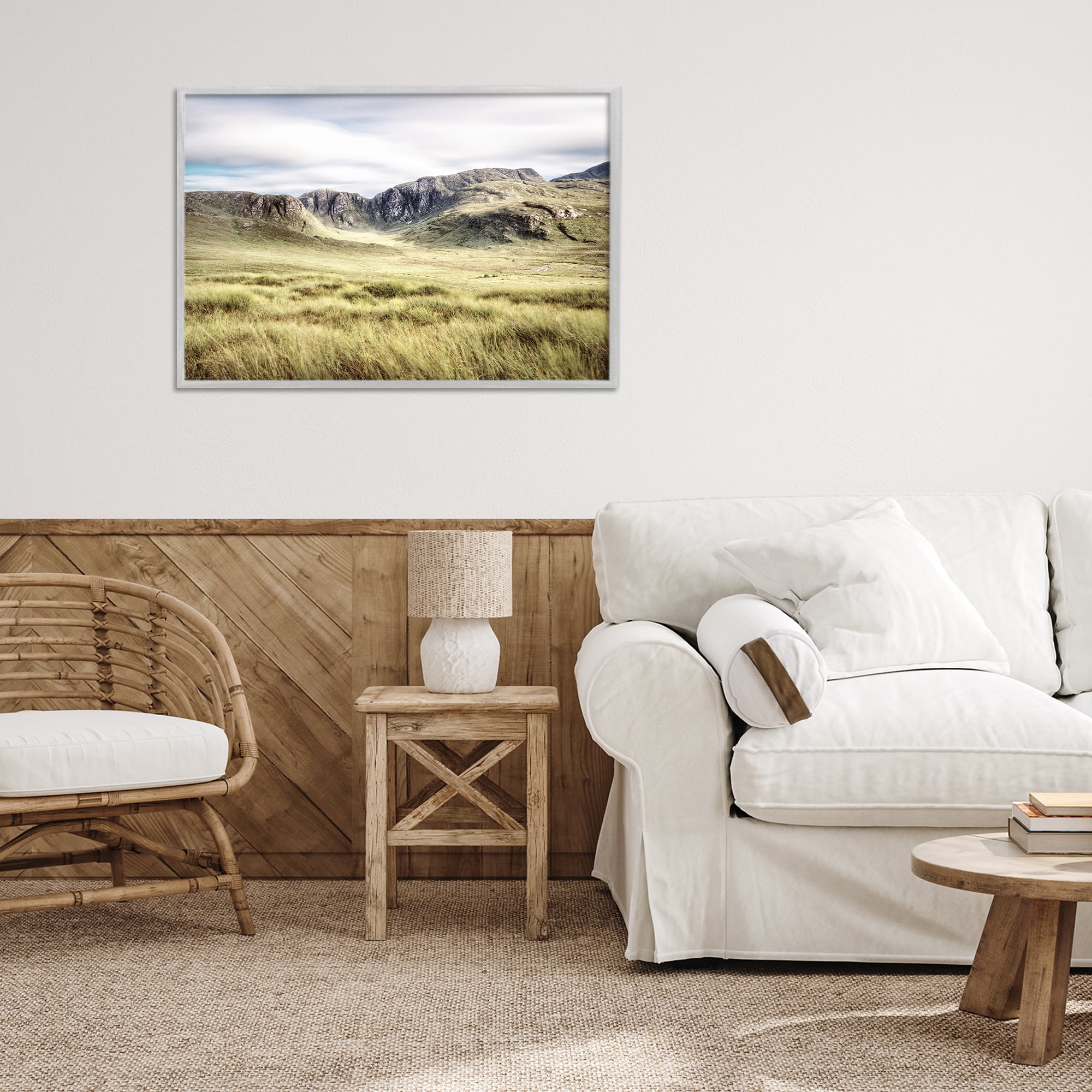 Stupell Industries Irish Countryside Hills Gray Framed Giclee Art, design by Andy Amos