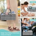 thumbnail image 5 of 2In1 Baby Diaper Caddy & 3-Tier Rolling Diaper Cart, Diaper Caddy Organizer Cart with Dividers, Metal Detachable Bedside Cart for Baby Nursery Essentials, Large Capacity, Easy to Assemble, White, 5 of 6