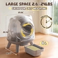 thumbnail image 6 of Homall Cute Cat-Ear Self-Cleaning Automatic Cat Litter Box with Smart Sensors, App Control & Health Monitoring,Gray, 6 of 7