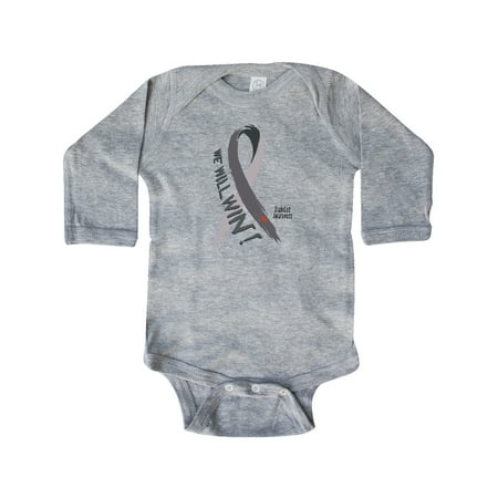 

Inktastic We Will Win Diabetes Awareness with Ribbon Gift Baby Boy or Baby Girl Long Sleeve Bodysuit